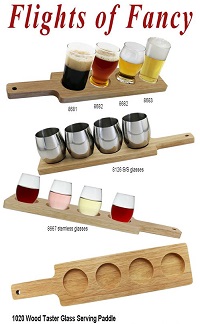 1020 Wood Taster Glass Serving Paddles